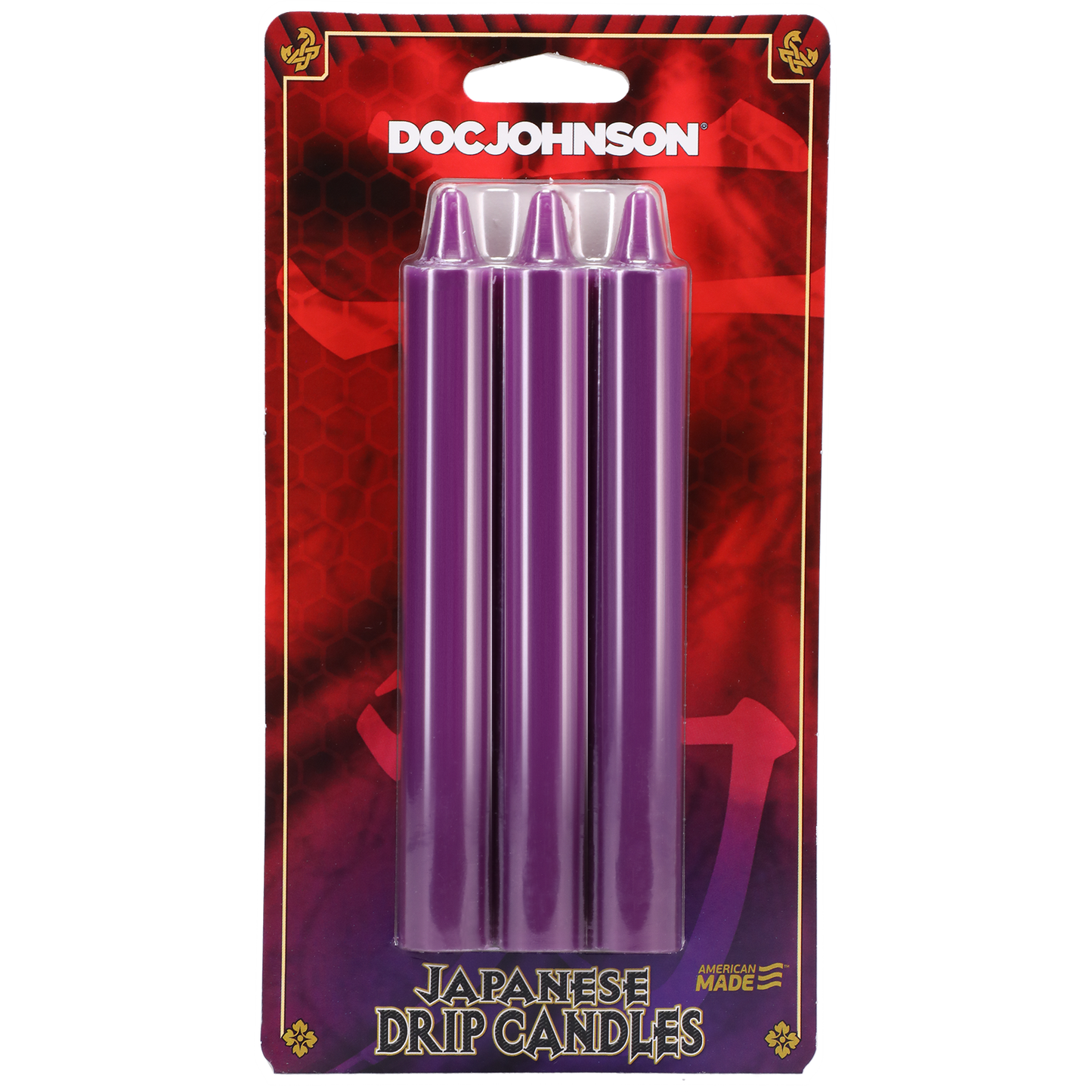 Japanese Drip Candles - Set of 3, Purple - Thorn & Feather