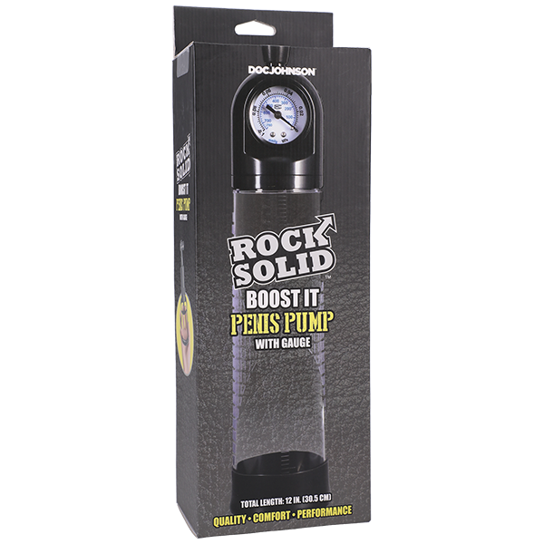 Rock Solid Boost It Penis Pump with Gauge - Thorn & Feather