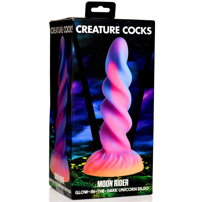 Moon Rider Glow-in-the-Dark Unicorn Silicone Creature Dildo - Thorn & Feather