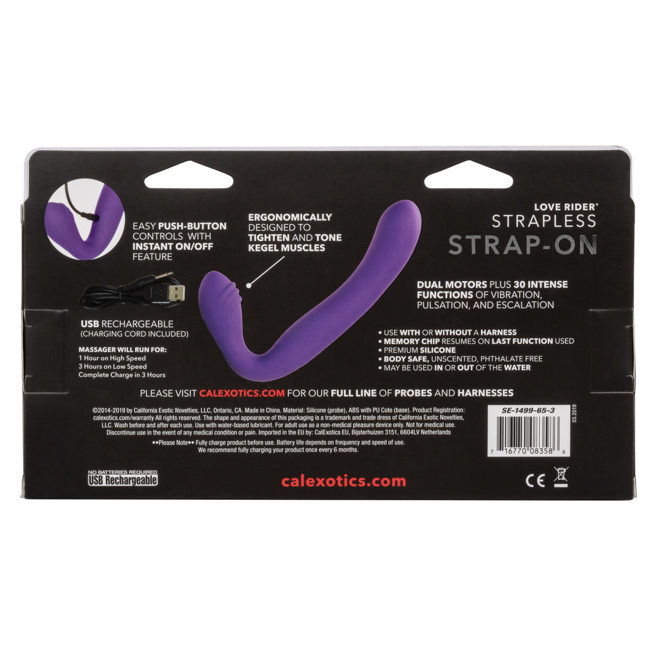Love Rider Rechargeable Strapless Strap-On - Thorn & Feather