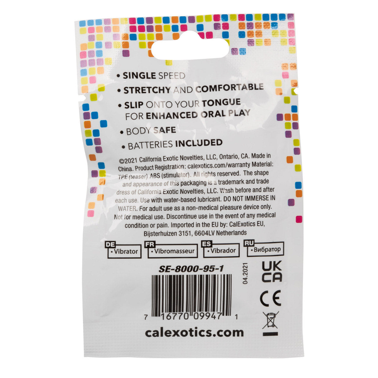 Foil Pack Vibrating Tongue Teaser - Purple - Thorn & Feather