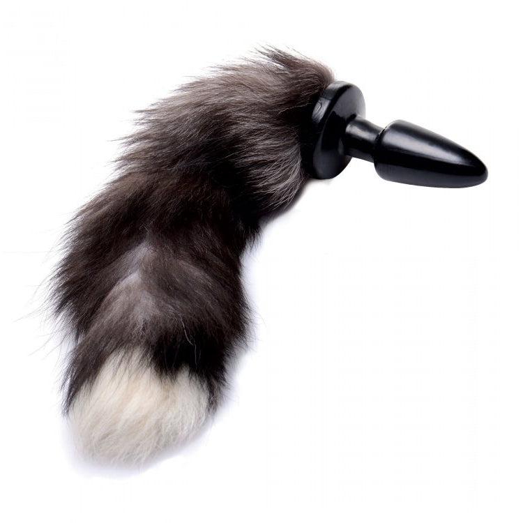 Fox Tail Anal Plug - Black THORN FEATHER Fox Tail Anal Plug - Black THORN FEATHER