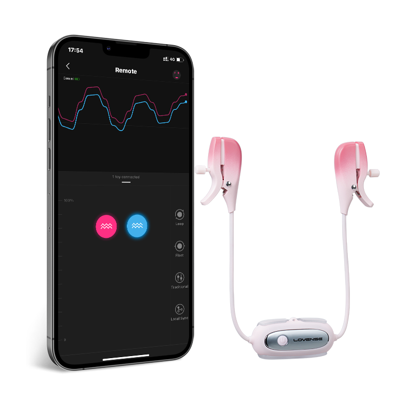 Lovense Gemini Bluetooth Vibrating Nipple Clamps THORN FEATHER Lovense Gemini Bluetooth Vibrating Nipple Clamps THORN FEATHER