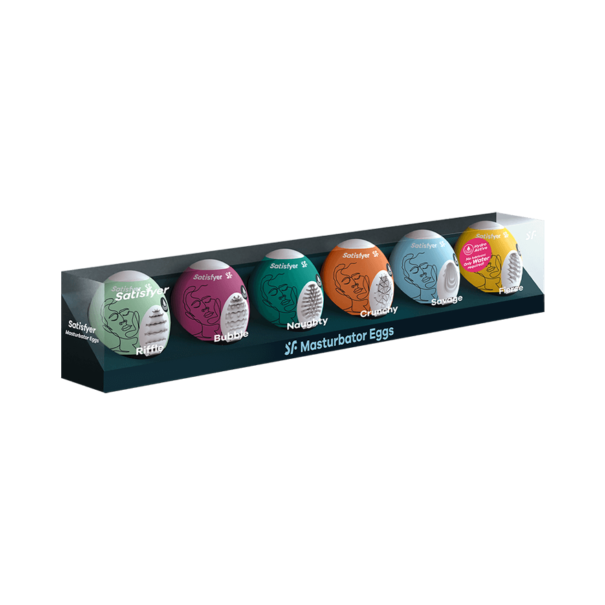 Satisfyer Masturbator Egg - 6 piece Set Assorted - Thorn & Feather