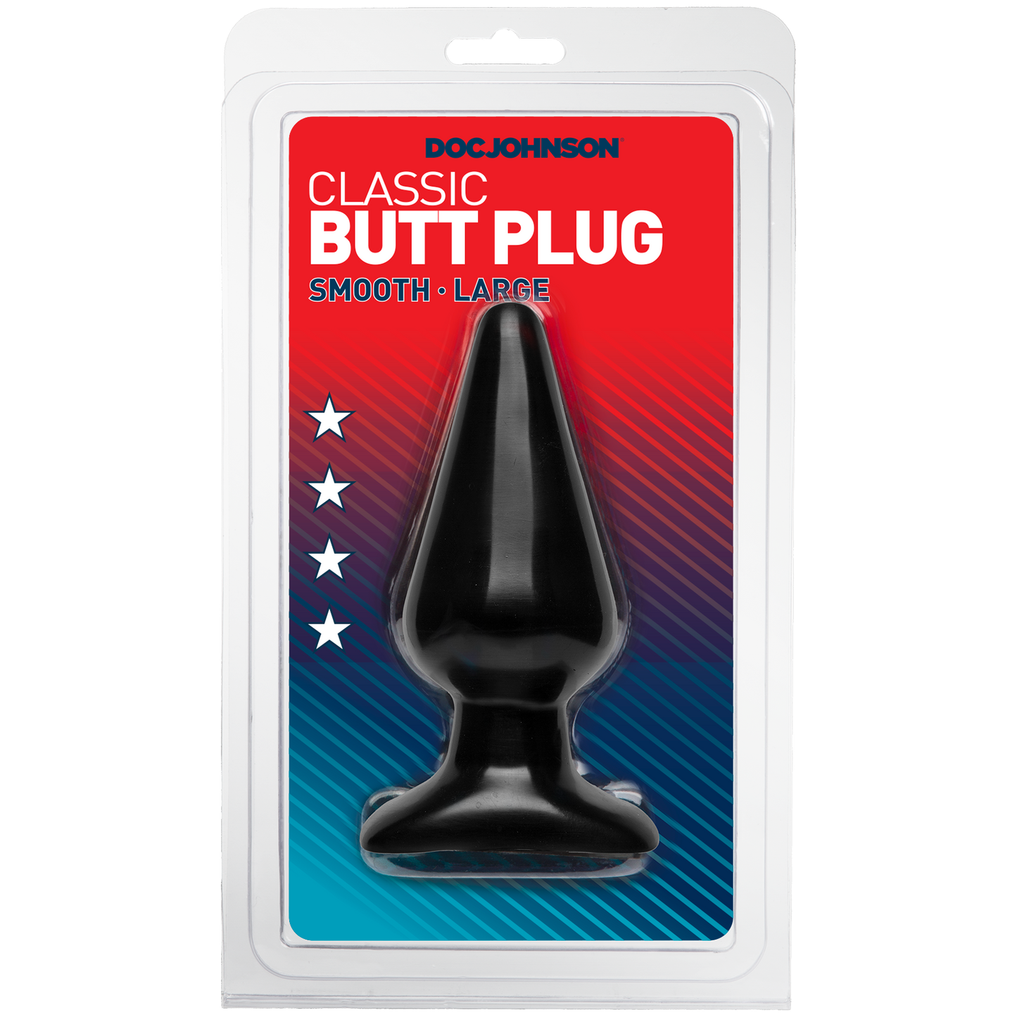 Classic Smooth Butt Plugs - Large, Black - Thorn & Feather