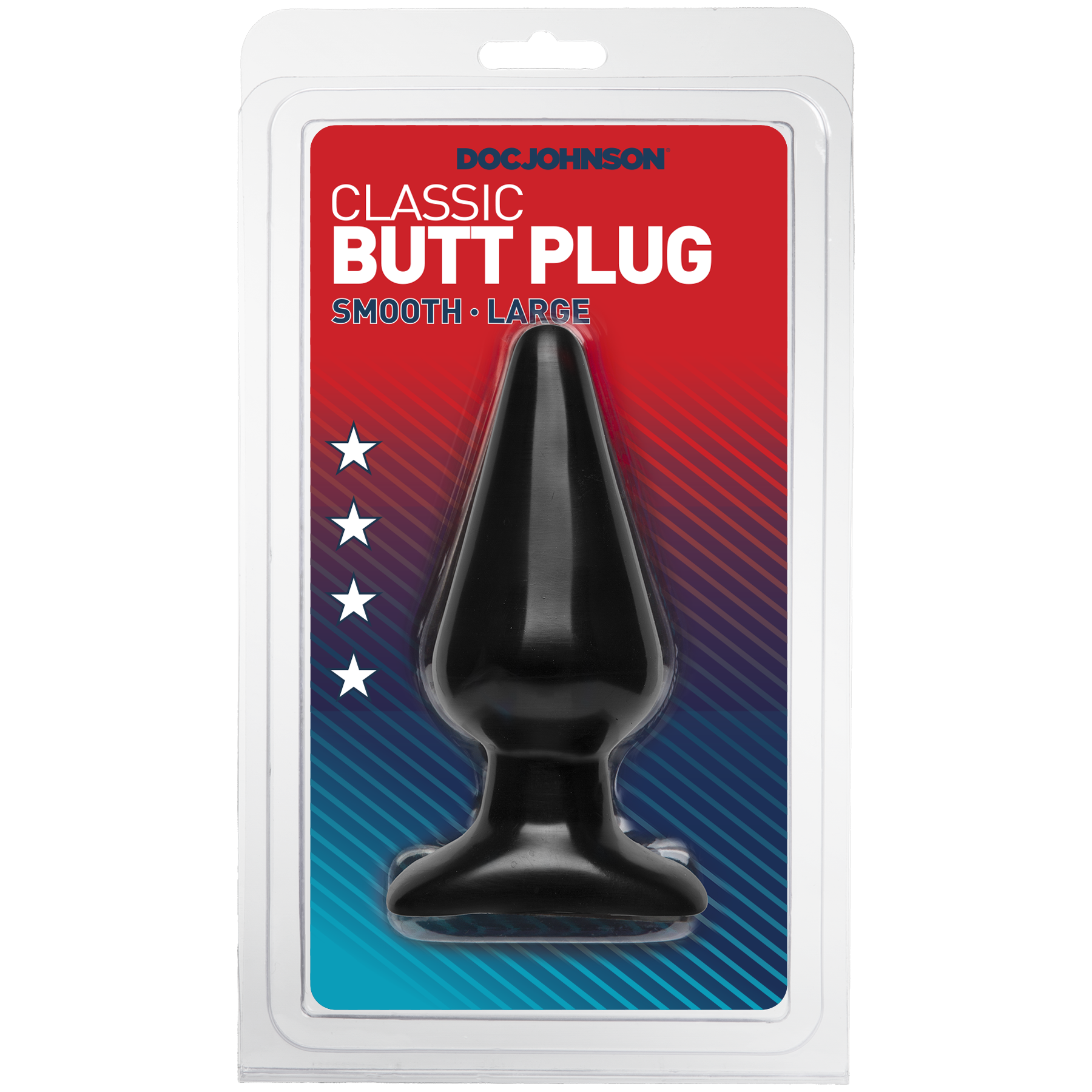 Classic Smooth Butt Plugs - Large, Black - Thorn & Feather