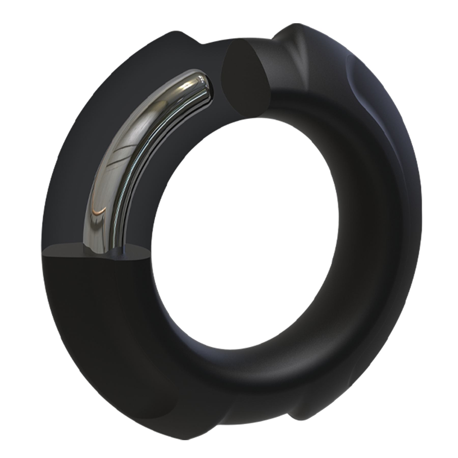 OptiMALE FlexiSteel Silicone C-Ring - 35mm, Black - Thorn & Feather