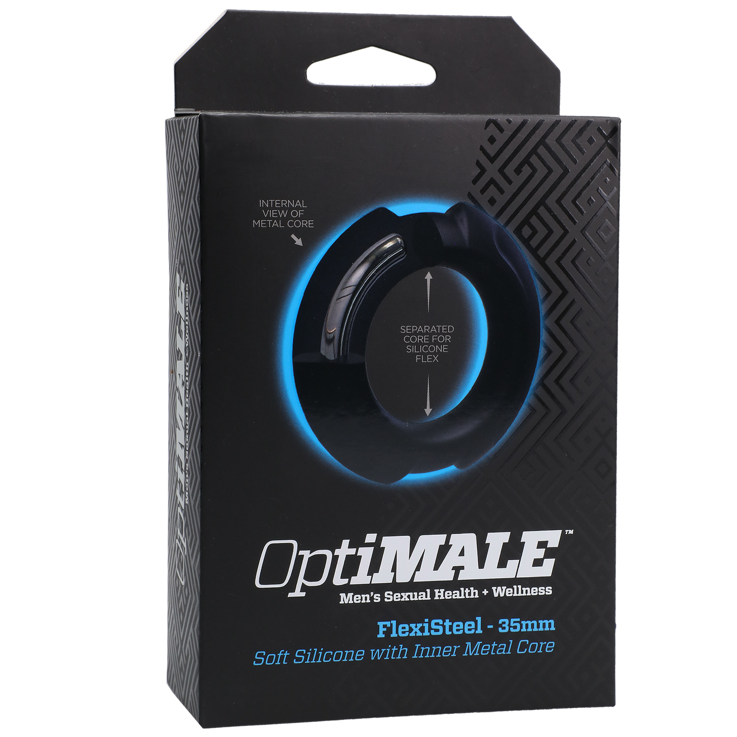 OptiMALE FlexiSteel Silicone C-Ring - 35mm, Black - Thorn & Feather