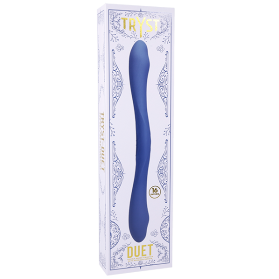 Tryst Duet Double Ended Vibrator w Wireless Remote - Periwinkle Blue