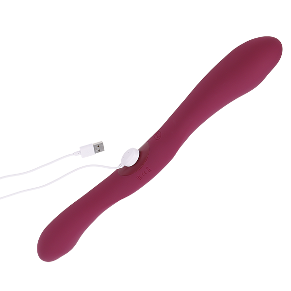 Tryst Duet Double Ended Vibrator w Wireless Remote - Berry Red