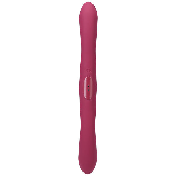 Tryst Duet Double Ended Vibrator w Wireless Remote - Berry Red