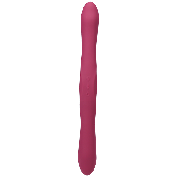 Tryst Duet Double Ended Vibrator w Wireless Remote - Berry Red