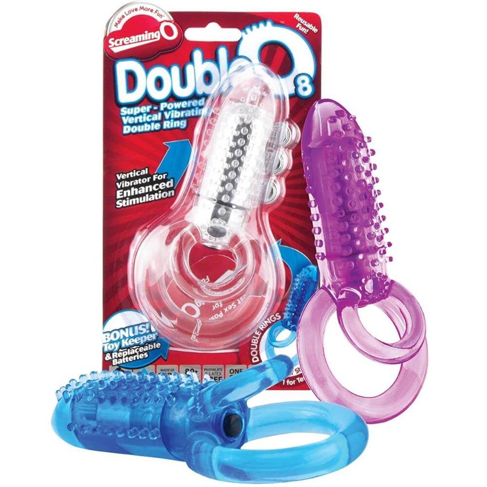 DoubleO 8 Super-Powered Vibrating Double Ring - Thorn & Feather