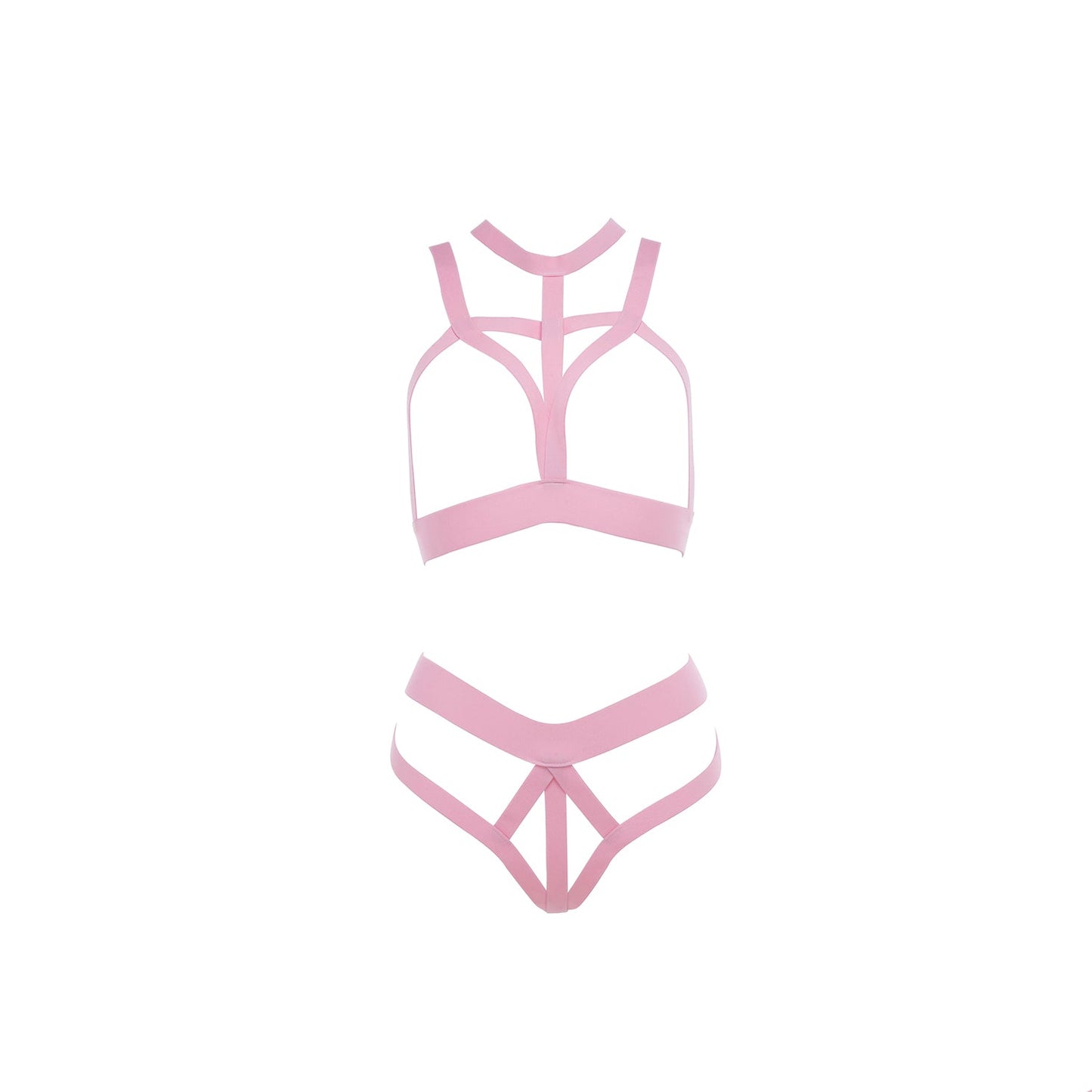 Kitten In Love & Lust Open Cup Bra & Strappy Thong Set