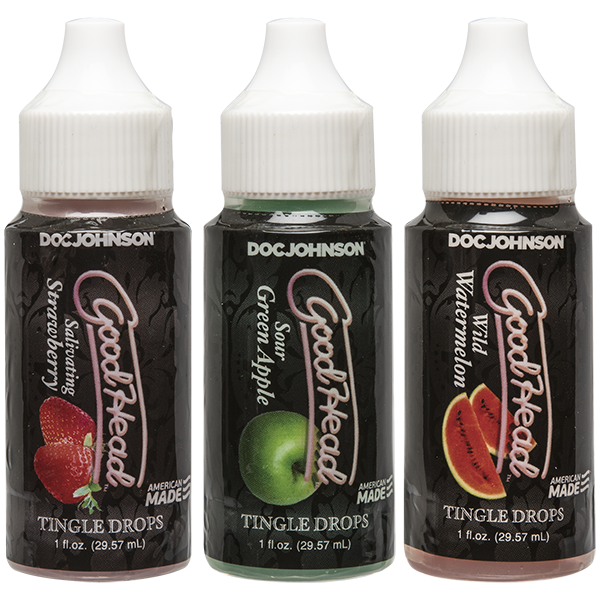 GoodHead Tingle Drops - Wild Watermelon, Sour Green Apple, Salivating Strawberry