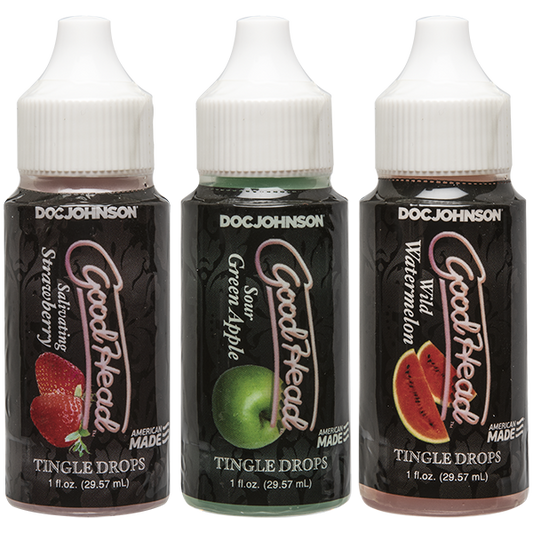 GoodHead Tingle Drops - Wild Watermelon, Sour Green Apple, Salivating Strawberry