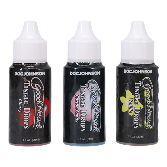 GoodHead Tingle Drops - Sweet Cherry, Cotton Candy, French Vanilla