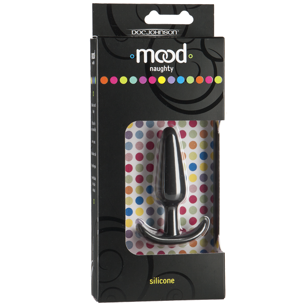 Mood Naughty 1 3" Silicone Plug - Small, Black