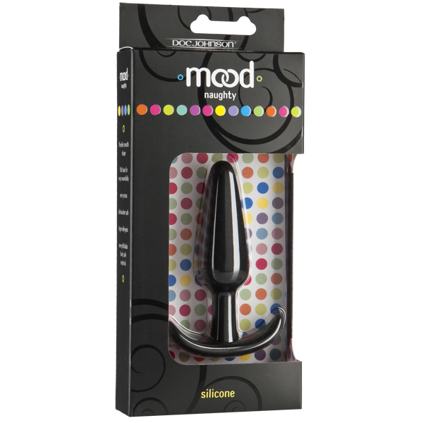 Mood Naughty 1 3.5" Silicone Plug - Medium, Black