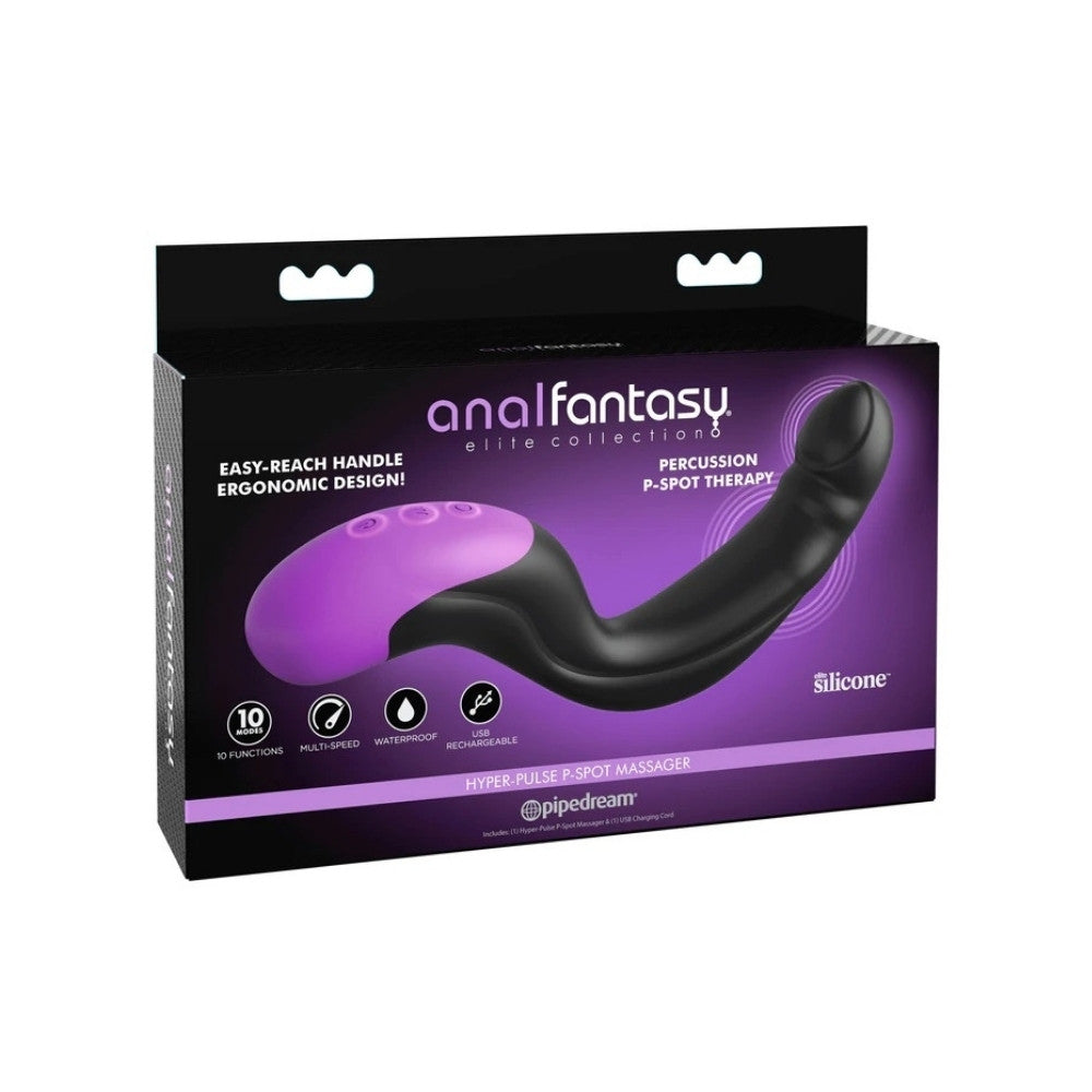 Anal Fantasy Elite Hyper-Pulse P-Spot Massager - Black - Thorn & Feather