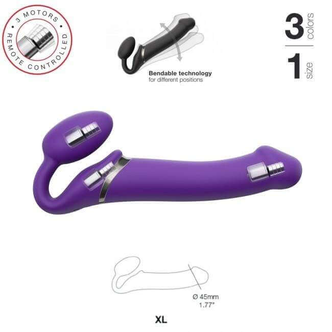 Strap On Me Vibrating Strap-on Remote Controlled 3 Motors - Purple - Thorn & Feather