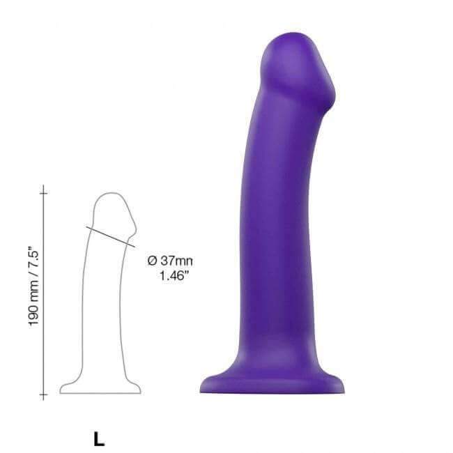 Strap On Me Semi-Realistic Dual Density Bendable Dildo - Purple - Thorn & Feather