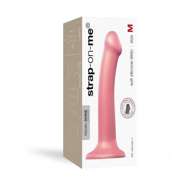 Strap On Me Mono Density Metallic Shine Dildo - M - Thorn & Feather