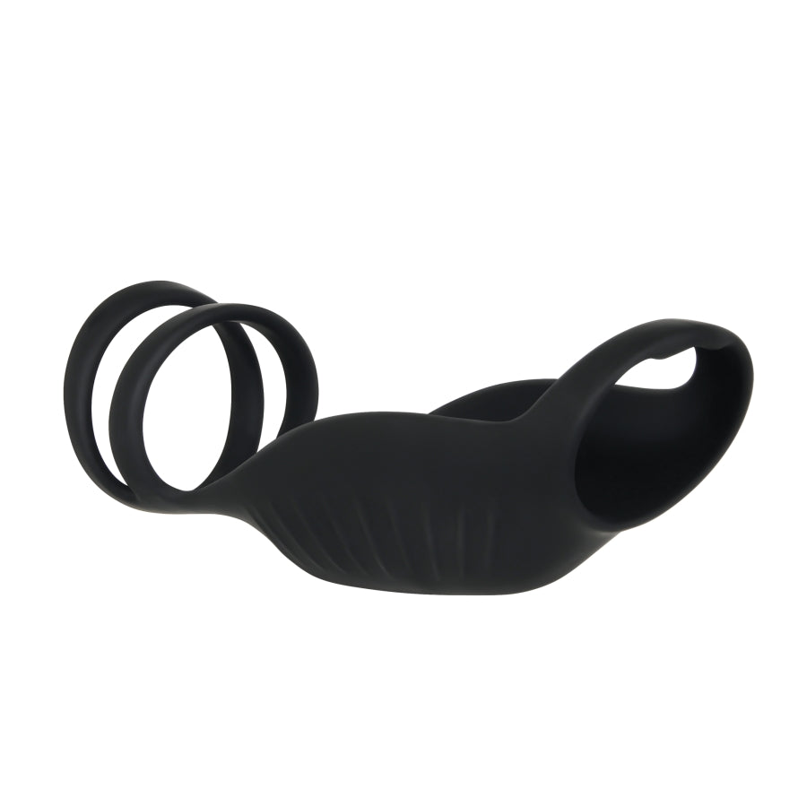 Silicone Rechargeable Rocketeer Cock Sheath - Black - Thorn & Feather