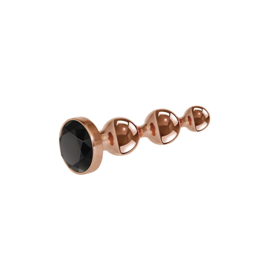 Butt Plug Gold Digger - Medium, Rose Gold/Black - Thorn & Feather