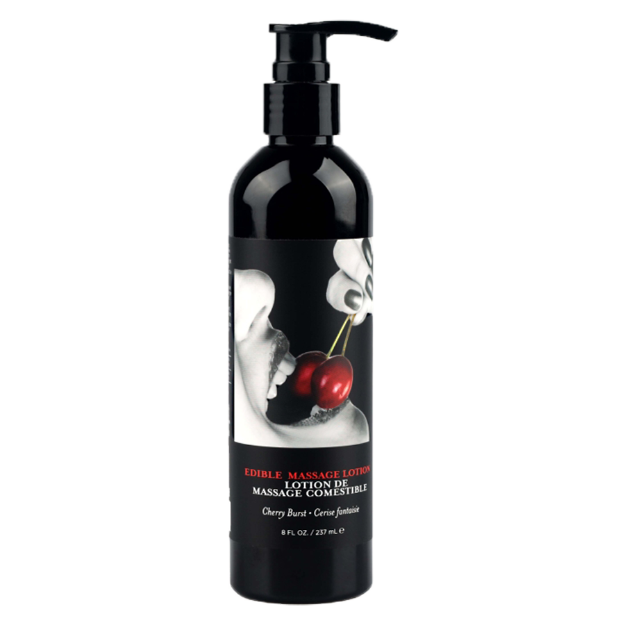 Earthly Body Edible Massage Lotion - Cherry, 8oz/237ml