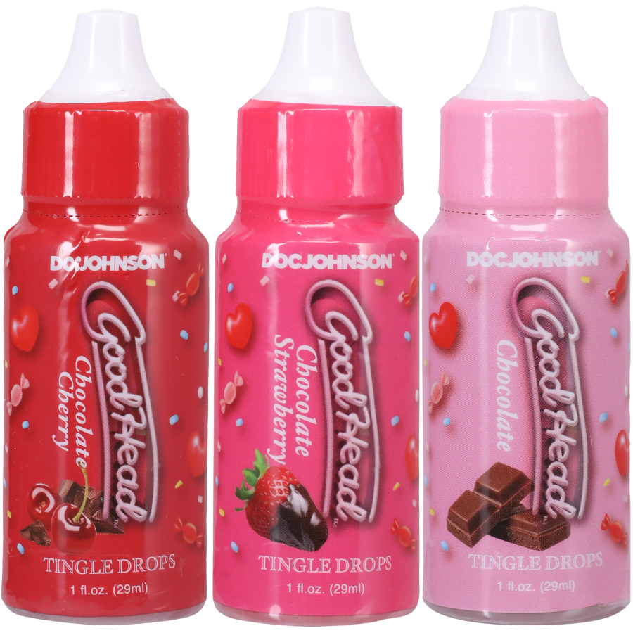 GoodHead Tingle Drops - Chocolate, Chocolate Cherry, Chocolate Straw