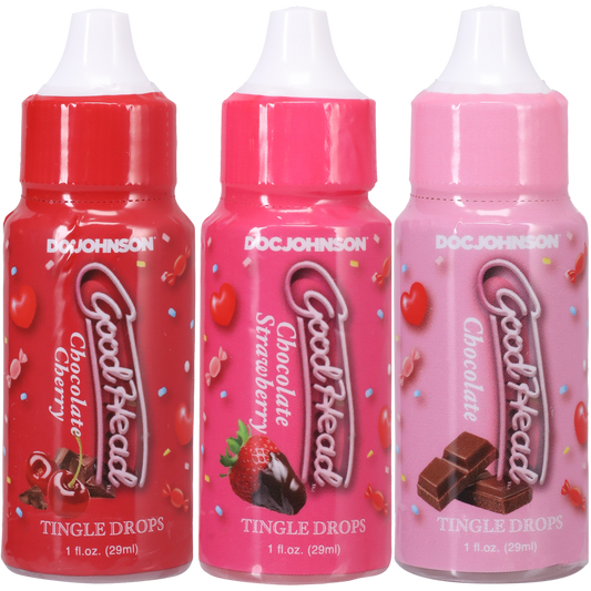 GoodHead Tingle Drops - Chocolate, Chocolate Cherry, Chocolate Straw