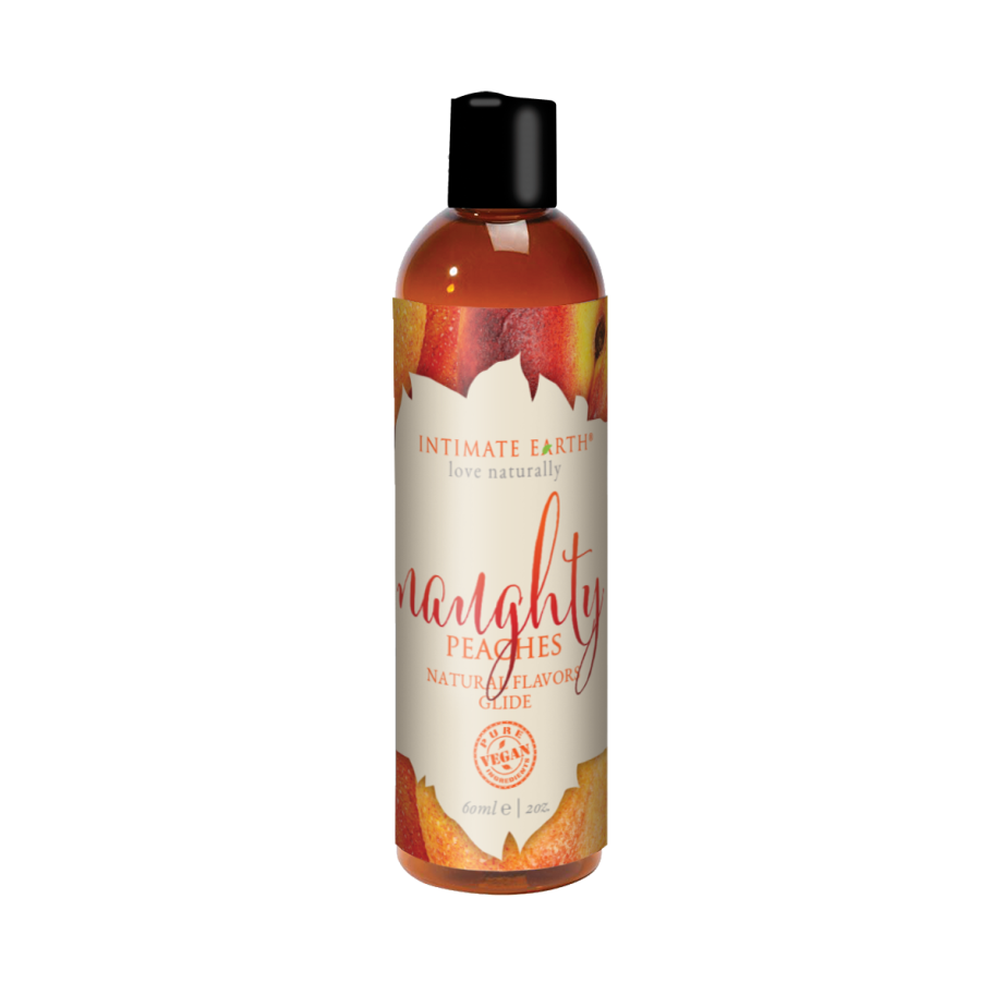 Intimate Earth Natural Flavors Glide - Naughty Peaches