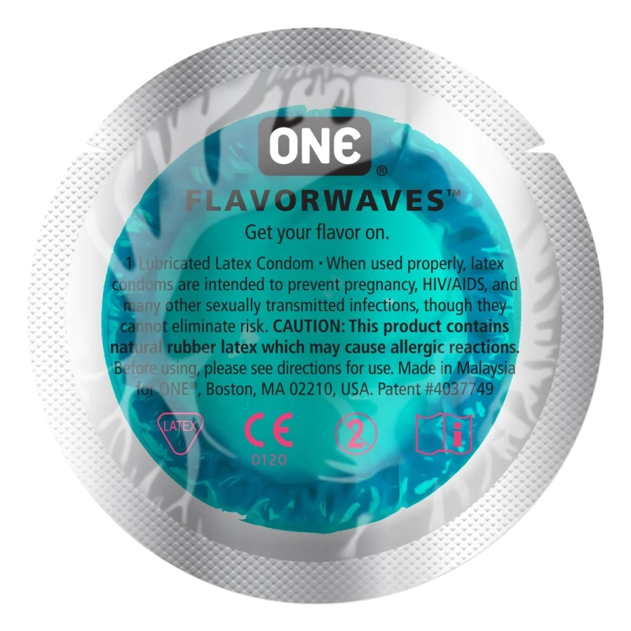 ONE Flavor Waves Condoms - Bulk Each