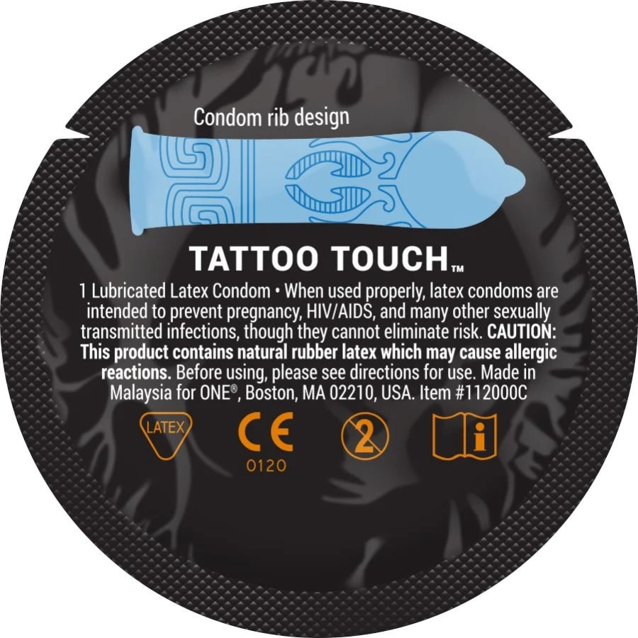 ONE Tattoo Touch Condoms - Bulk Each