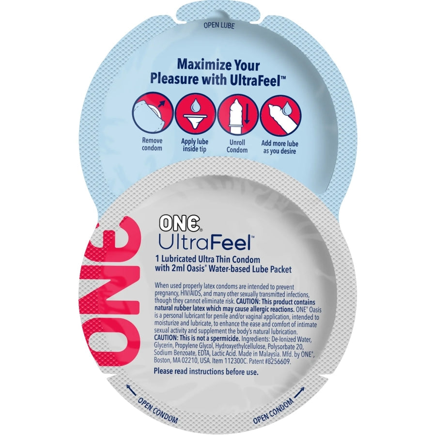 ONE UltraFeel 2-in-1 Condoms - Bulk Each