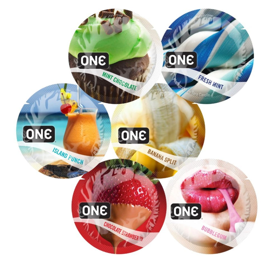 ONE FlavorWaves Condoms - Bowl of 100