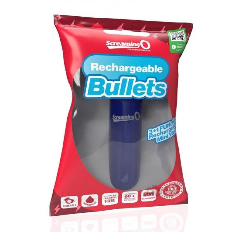 Screaming O Rechargeable Bullets - Blue