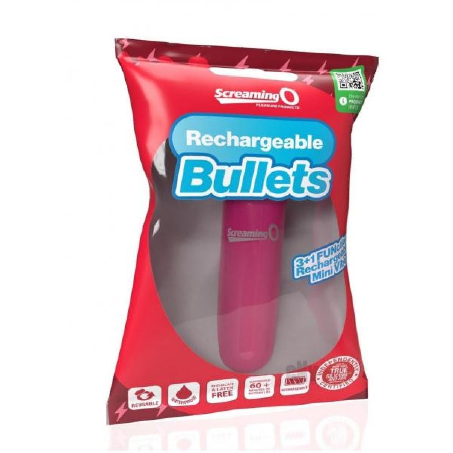 Screaming O Rechargeable Bullets - Pink