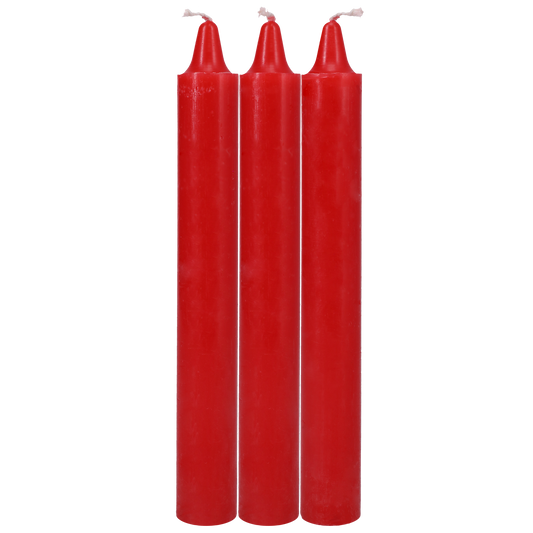 Japanese Drip Candles - Set of 3, Red - Thorn & Feather