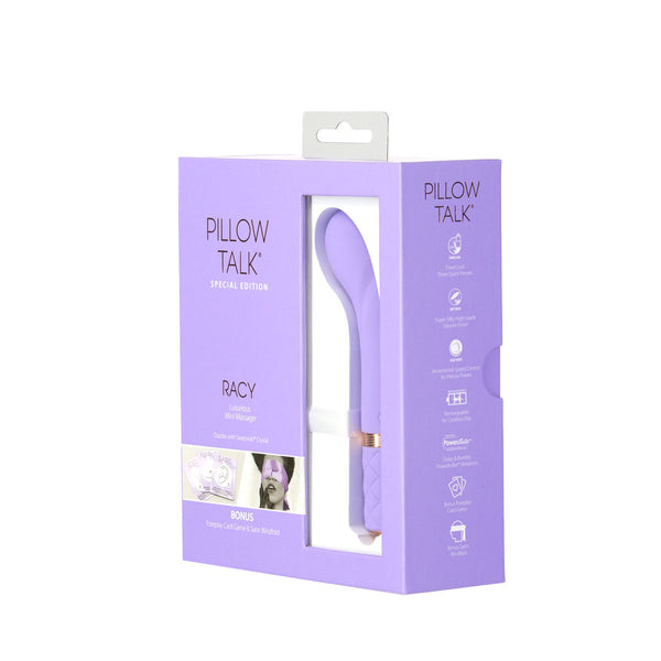 Pillow Talk Racy Luxurious Rechargeable Mini Massager - Purple - Thorn & Feather