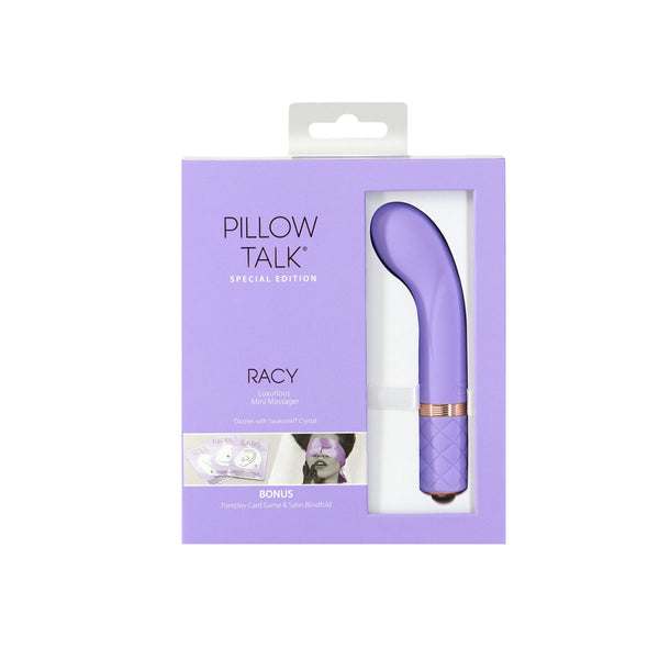 Pillow Talk Racy Luxurious Rechargeable Mini Massager - Purple - Thorn & Feather