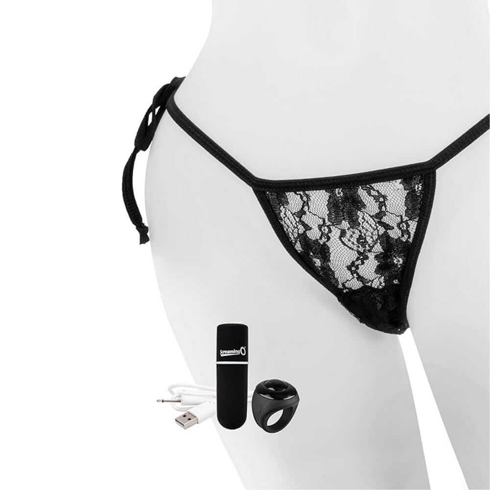 My Secret Rechargeable Remote Control Panty Vibe - Black - Thorn & Feather