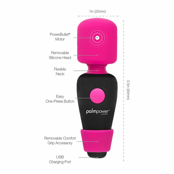 PalmPower Pocket Rechargeable Mini Massager - Thorn & Feather