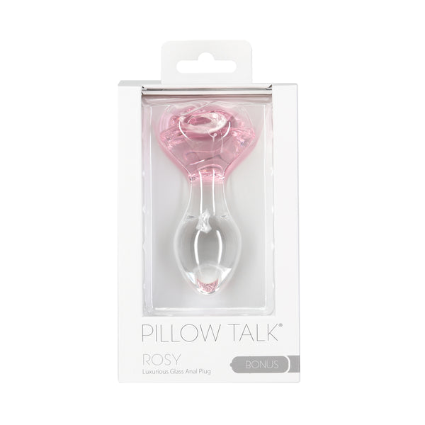 Pillow Talk Rosy Luxurious Glass Anal Plug - Thorn & Feather