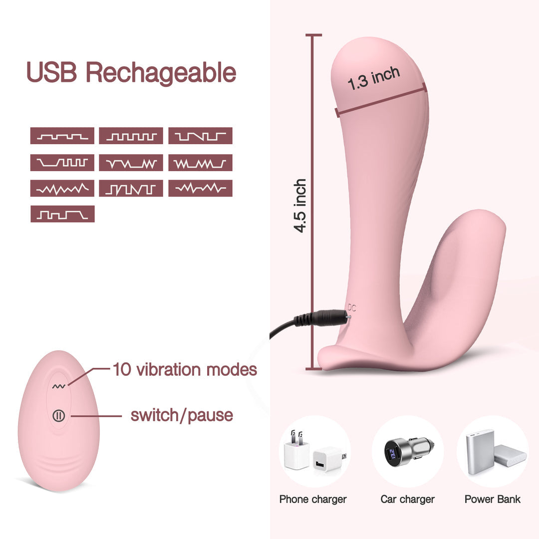 Wearable Panty Vibrator with Wireless - Pink - Thorn & Feather