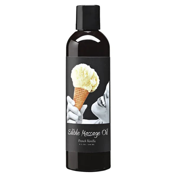 Earthly Body Edible Massage Oil - Vanilla, 8oz/236ml