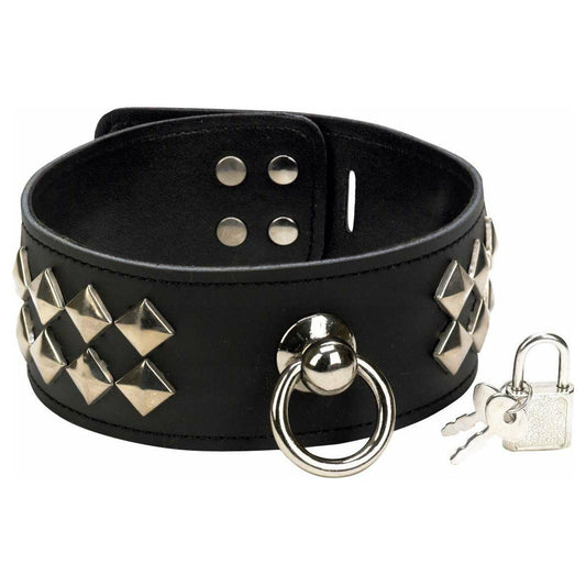 Punishment Black Studded Collar