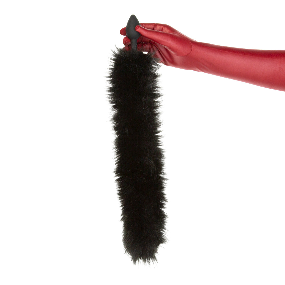 Punishment Fox Tail Silicone Anal Plug - Black