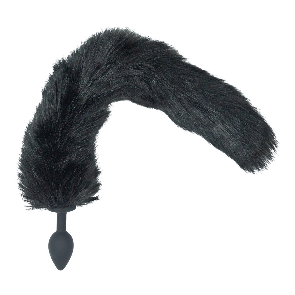 Punishment Fox Tail Silicone Anal Plug - Black